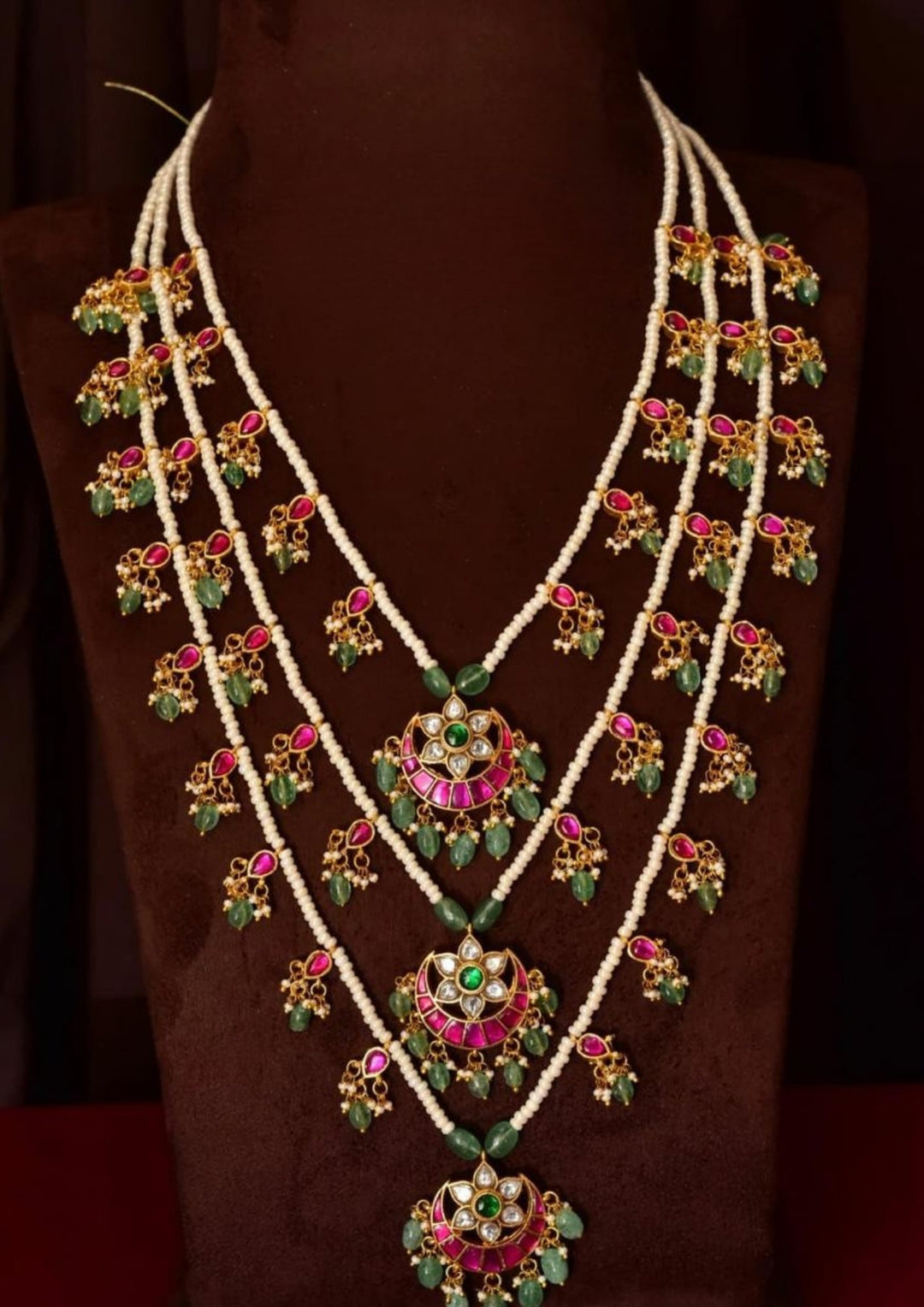 Jadau Kundan & Beads Necklace yle 1050
