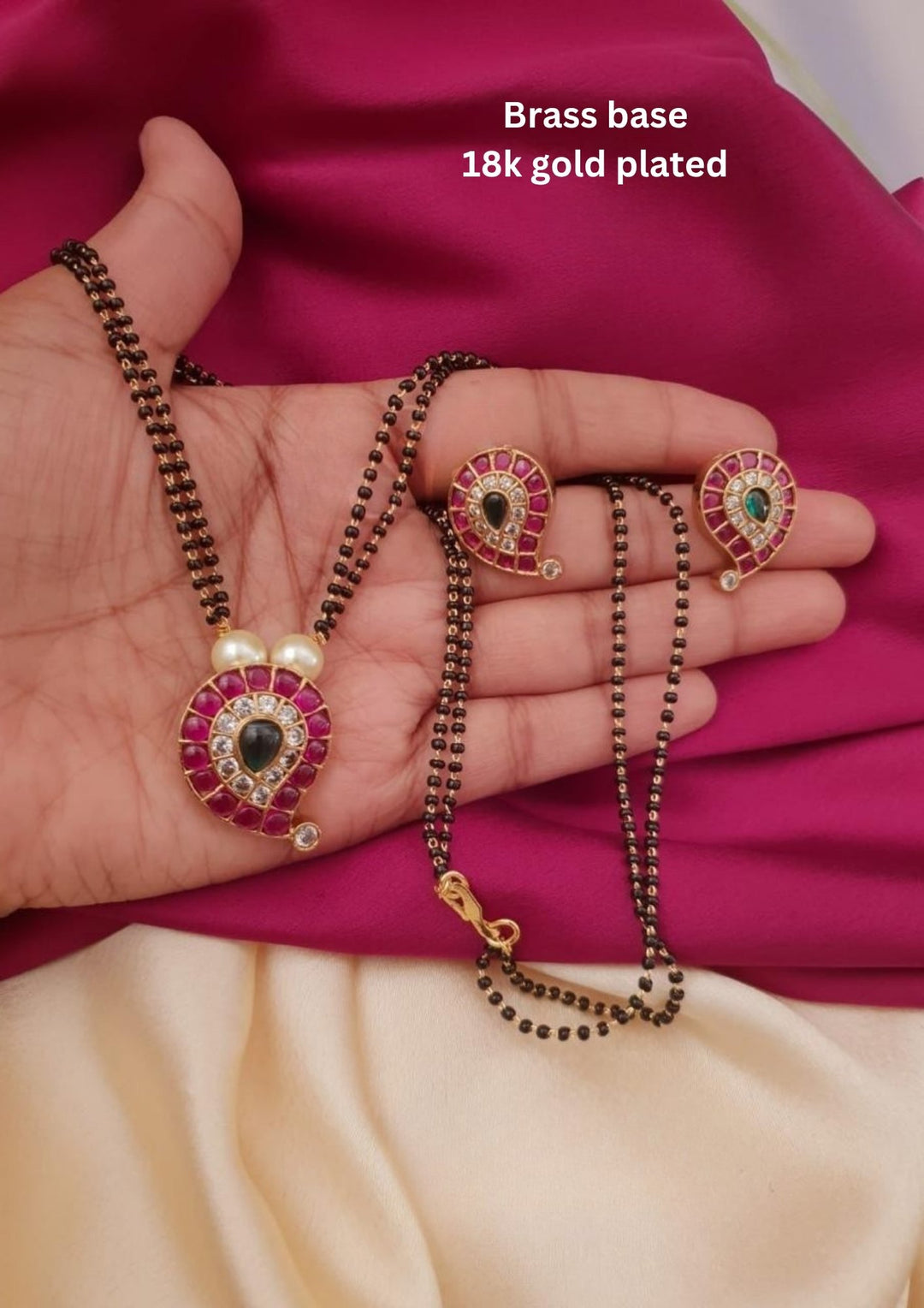 Kundan Mangalsutra With Earrings g10750