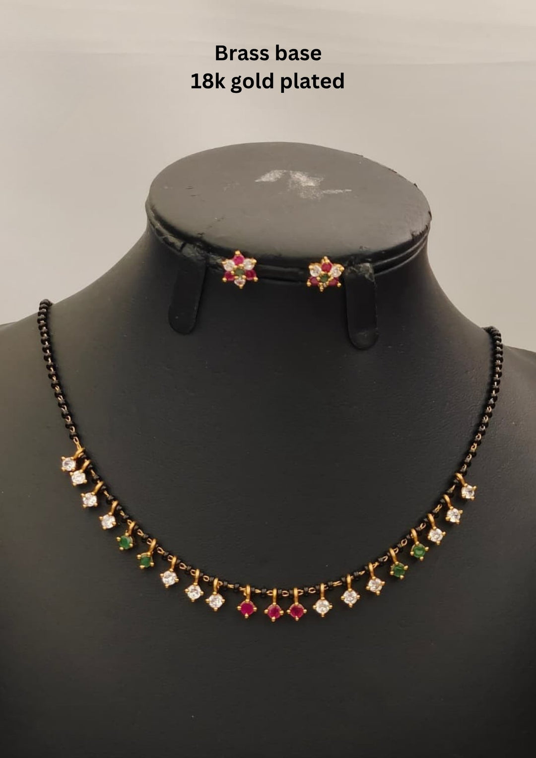 Kundan Mangalsutra with Earrings s65054