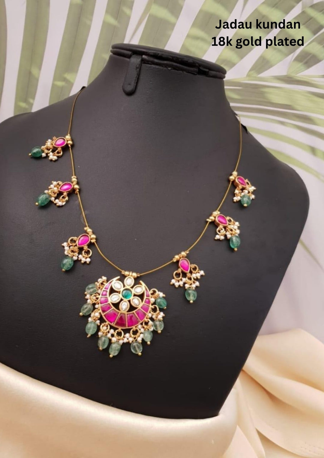 Jadau Kundan Invisible Necklace g10920