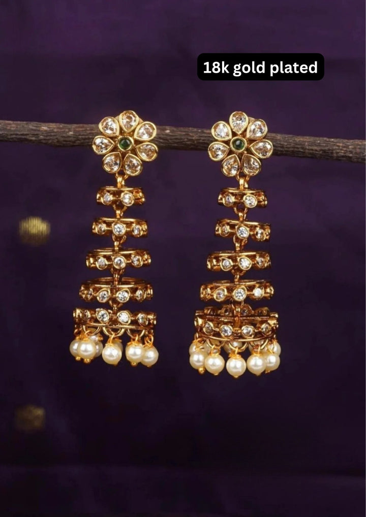 Kundan & Beads Earrings c103520