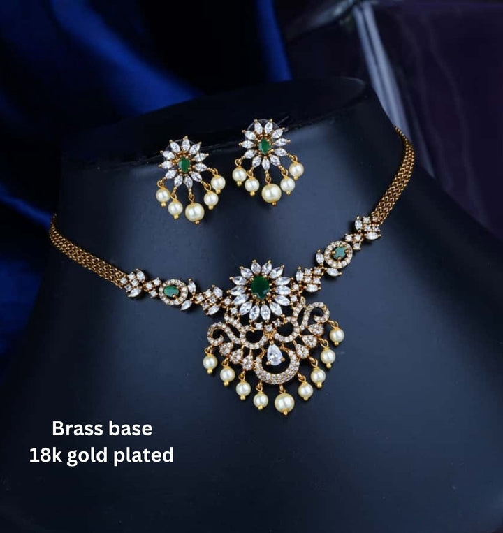 Kundan Necklace with Earrings c105520