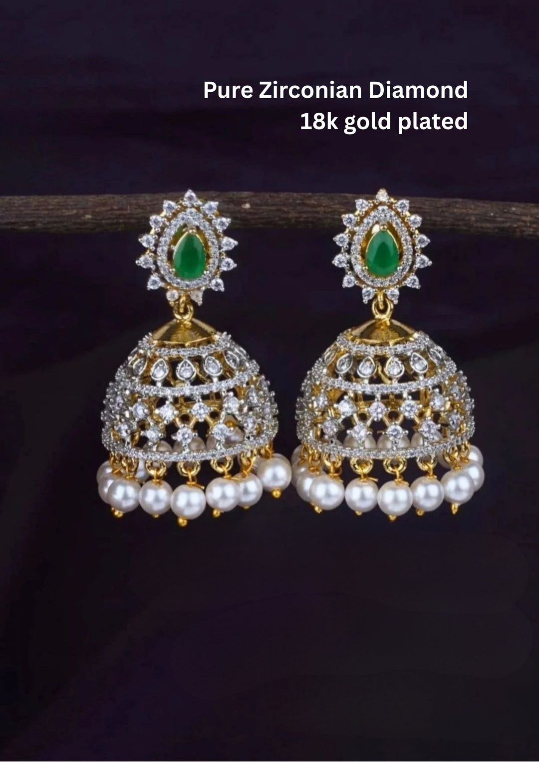 Pure Zirconian Diamond Jhumka c 105020
