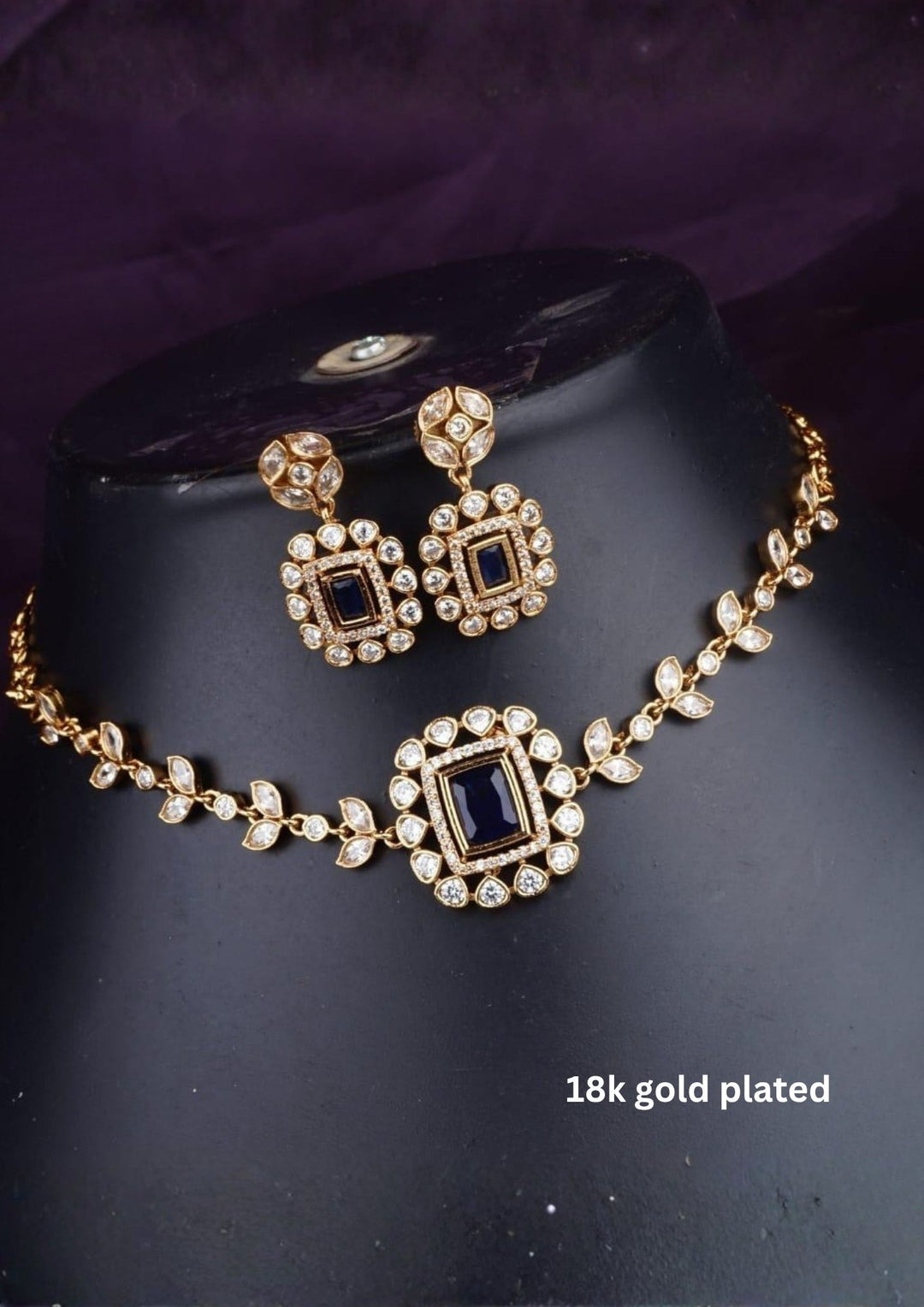 Kundan Matt  Necklace with Earrings c106020