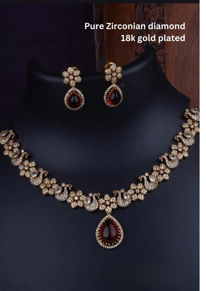 Kundan Necklace with Earrings c 1010020