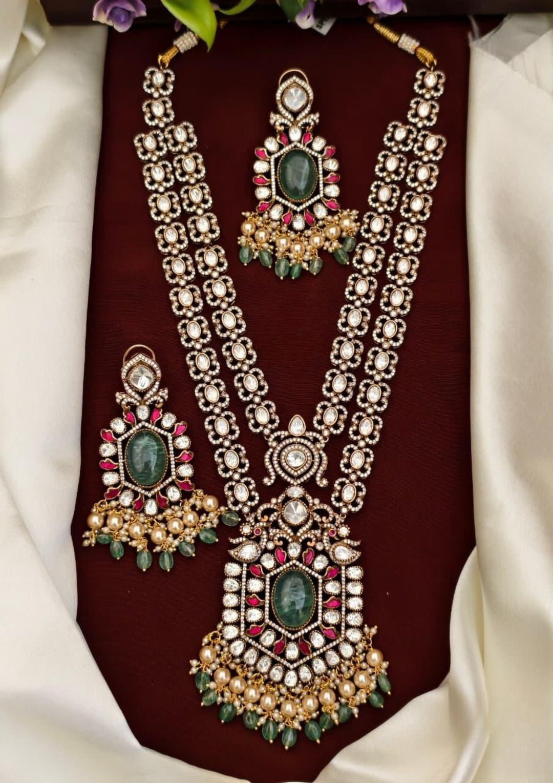 Pure Zirconian  Diamond Necklace With Earrings s1200011