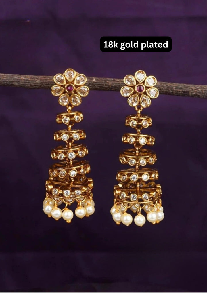 Kundan & Beads Earrings c103520