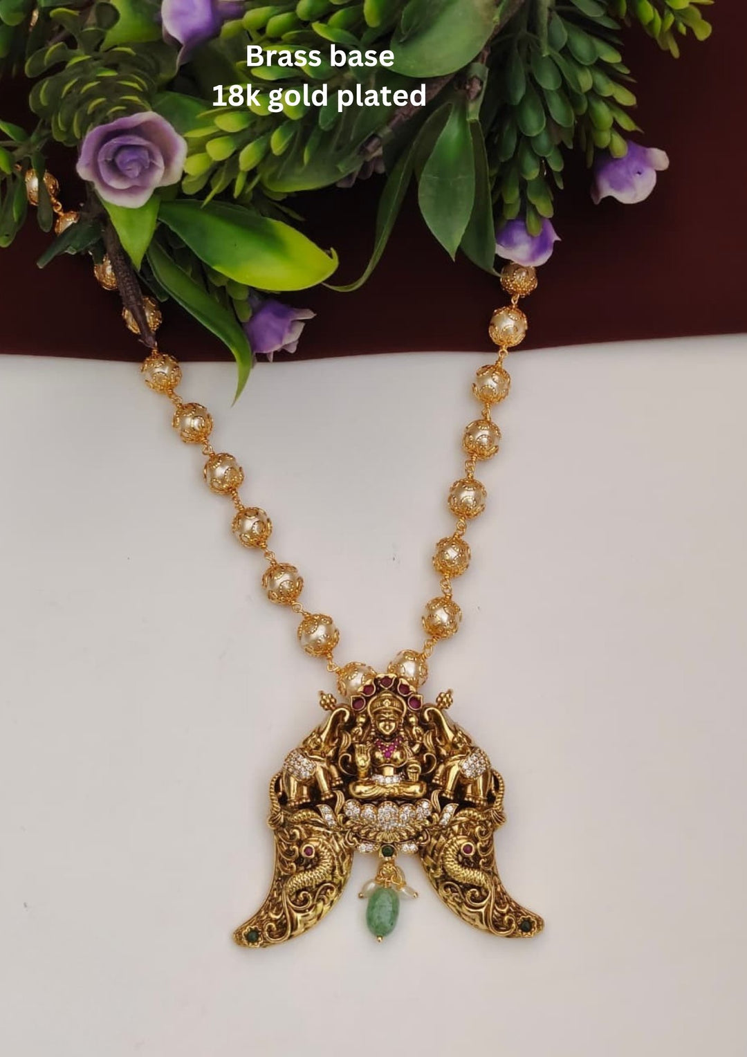 Kundan Temple Necklace s170031