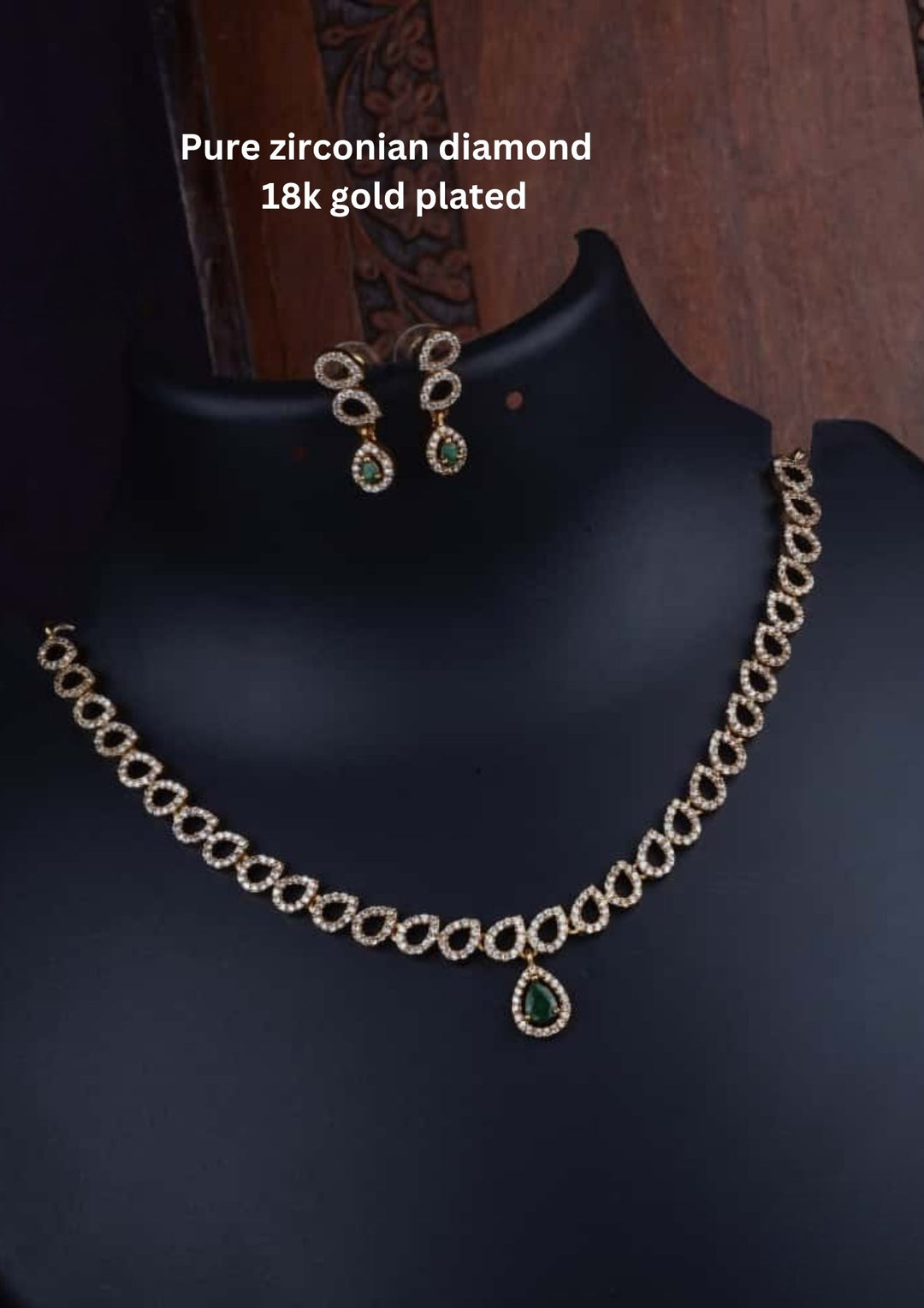 Pure Zirconian Diamond Necklace With Earrings  c106020