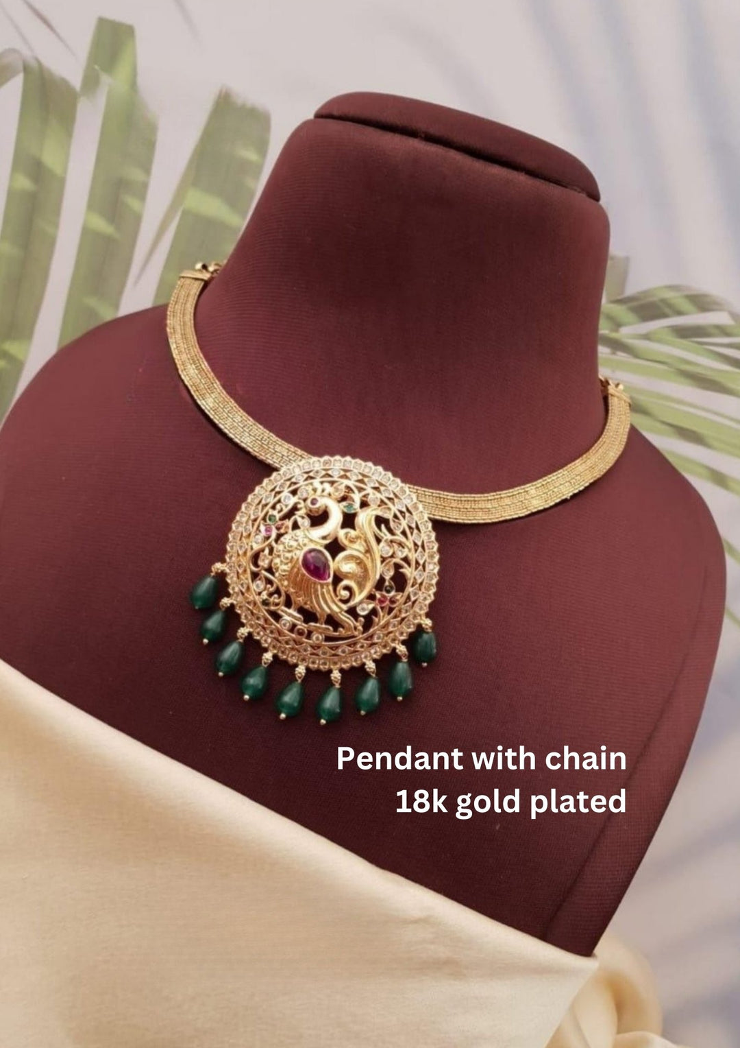 Kundan Brass Base Necklace  g 10820