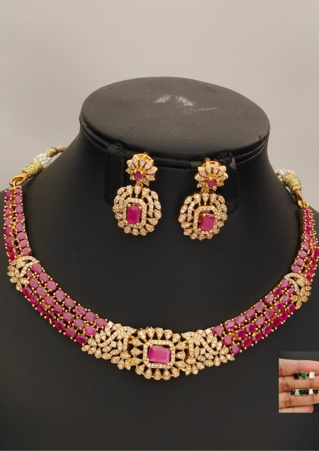 Pure Zirconian Necklace With Earrings s190051