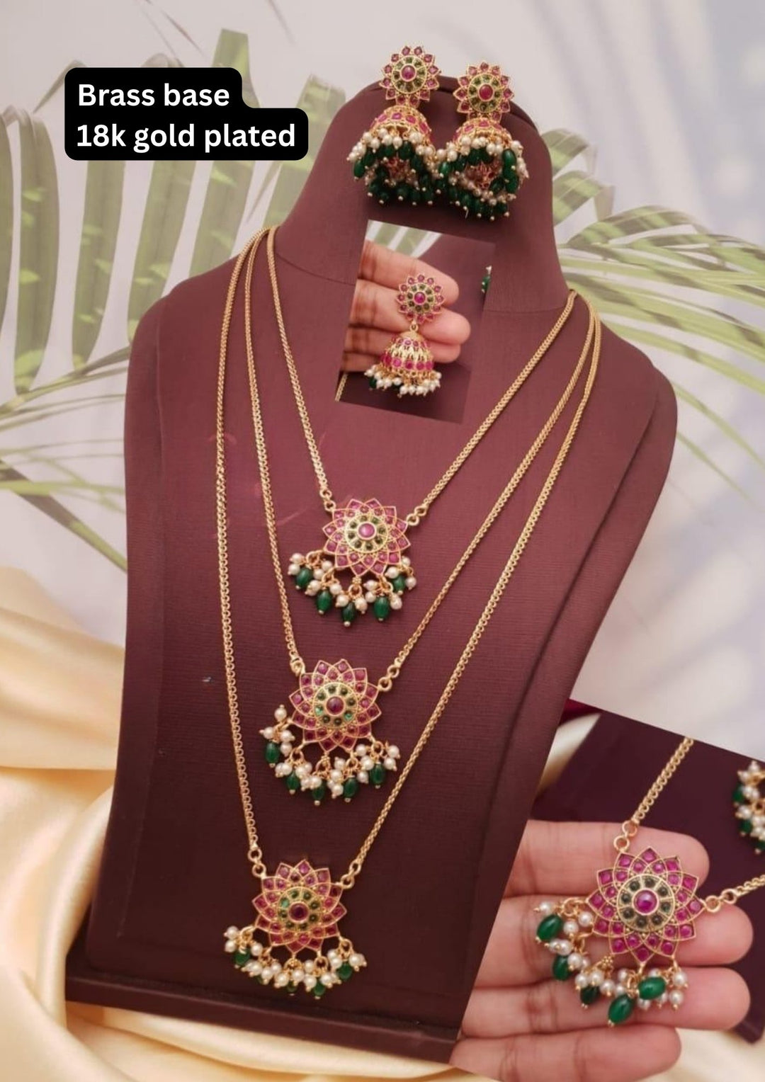 Kundan Necklace With Earrings g 102200