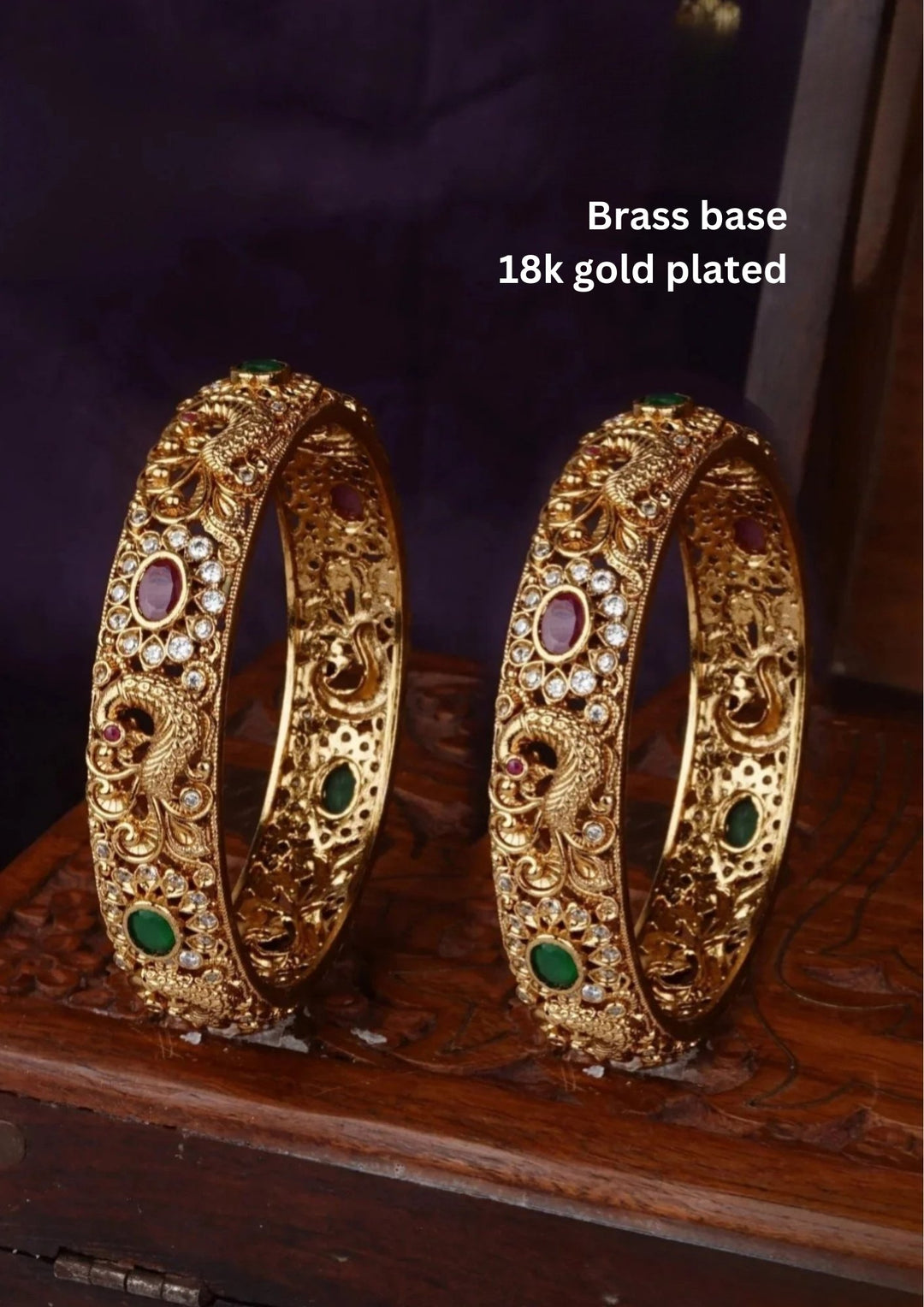 Kundan  Bangles c108020 (set of 2)