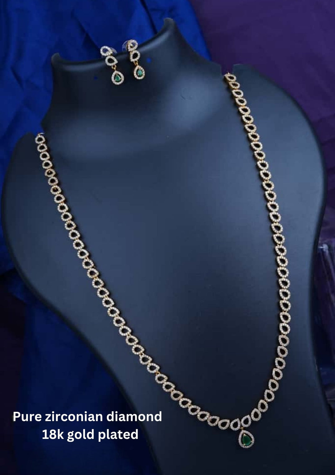 Pure Zirconian Diamond Necklace With Earrings c109020