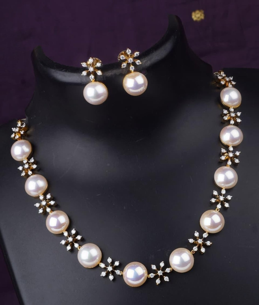 Pure Zirconian Diamond Necklace With Earrings c1010020