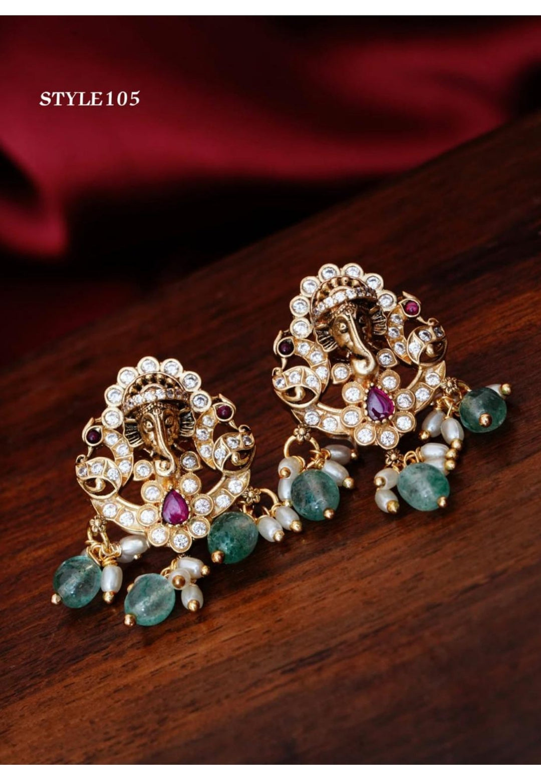 Kundan Temple Earrings yle105