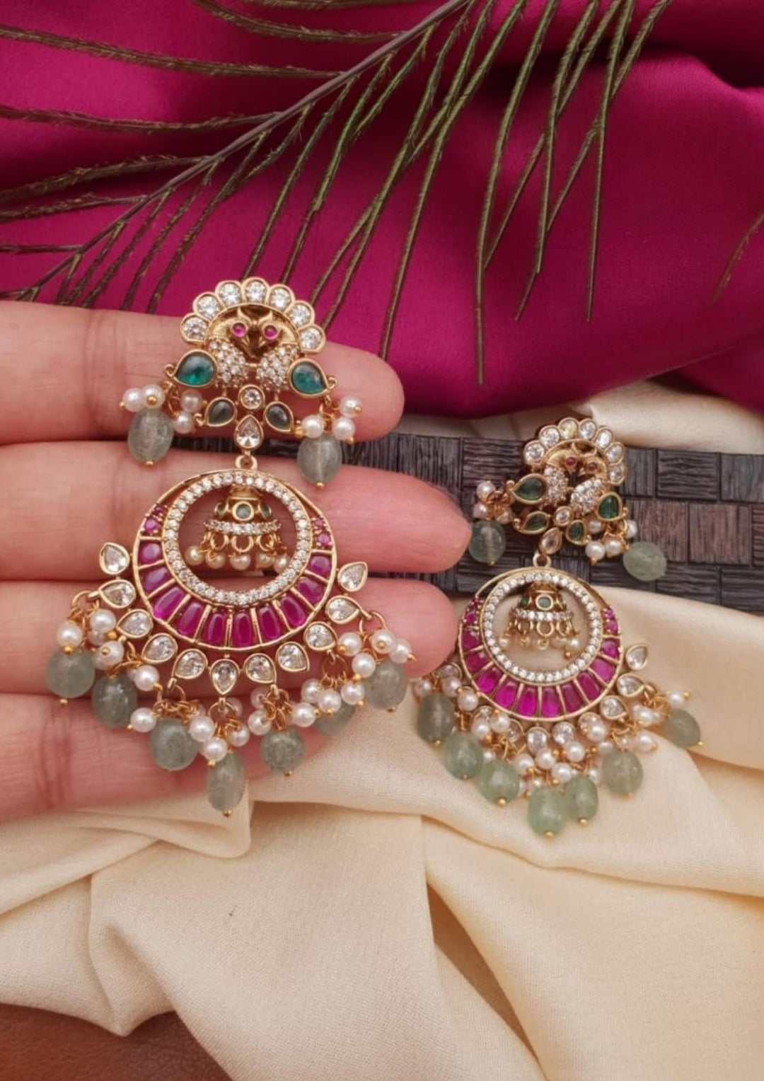 Kundan and Beads Earrings g101050