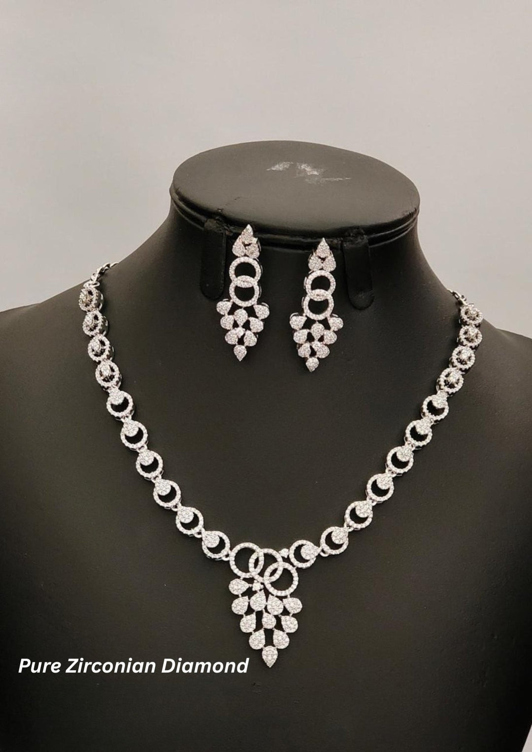 Pure Zirconian Diamond Necklace with Earrings  s 170031