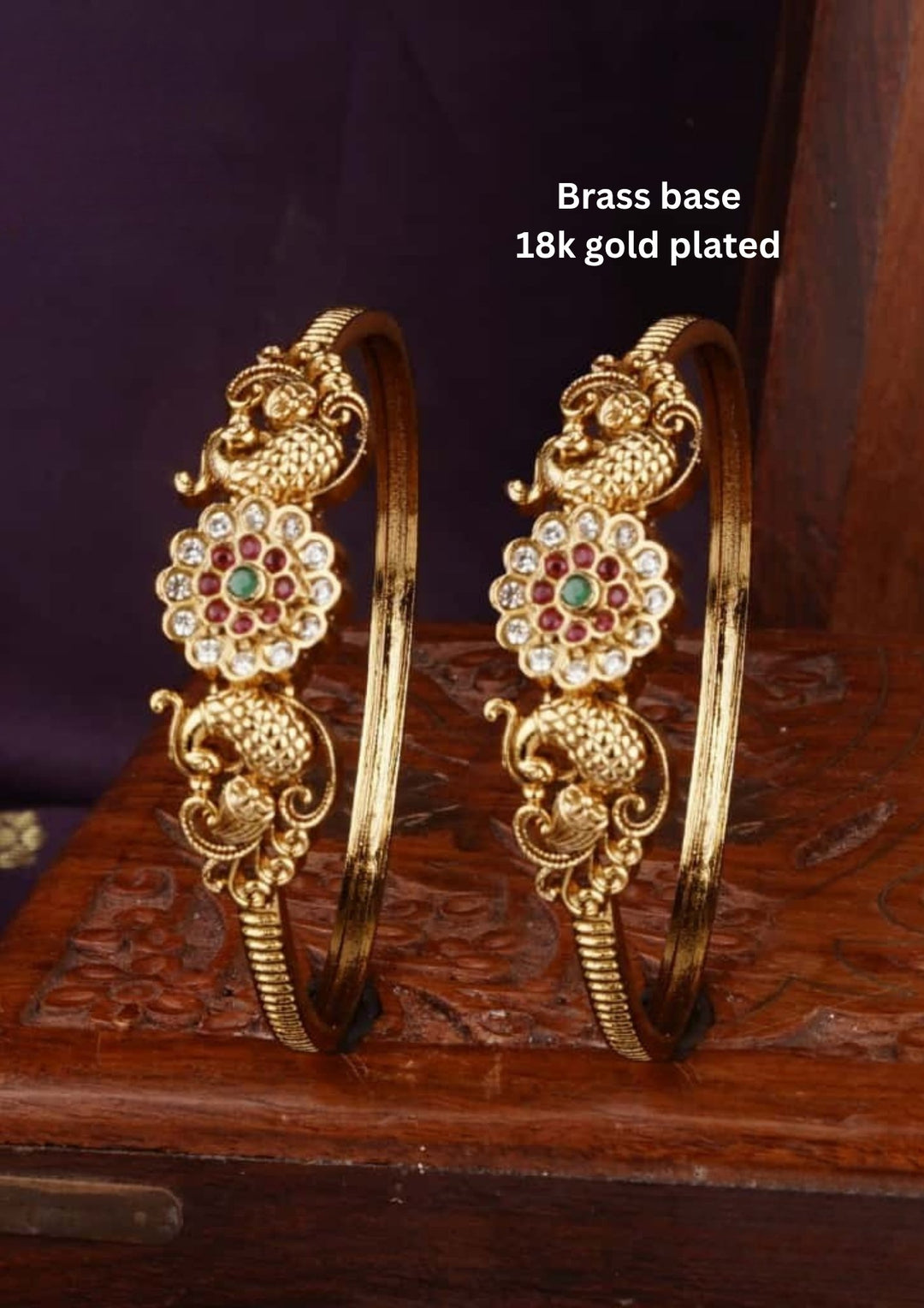 Kundan Matt Bangles ( set of 2 ) c104020