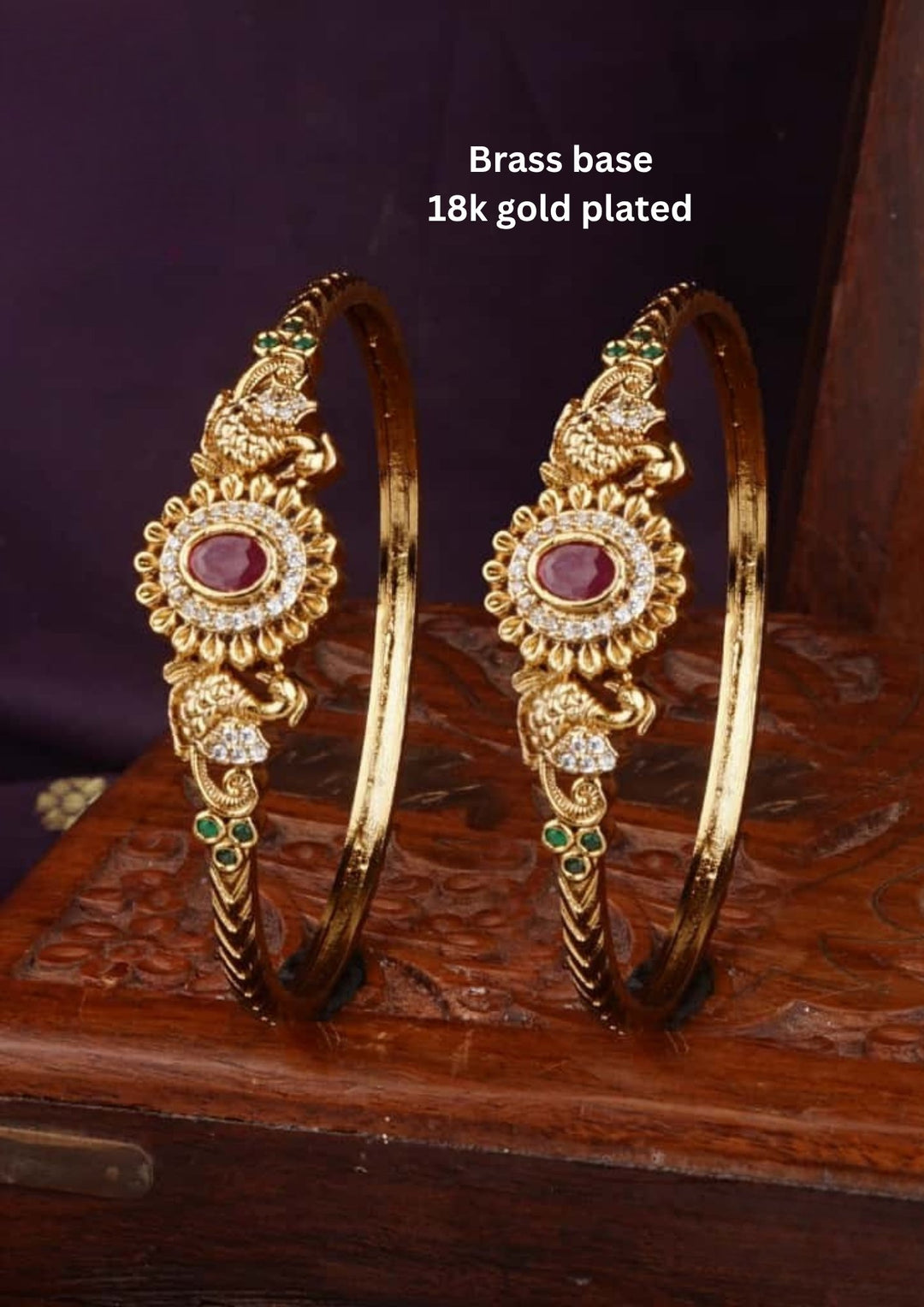 Kundan Matt Bangles ( set of 2 ) c104020