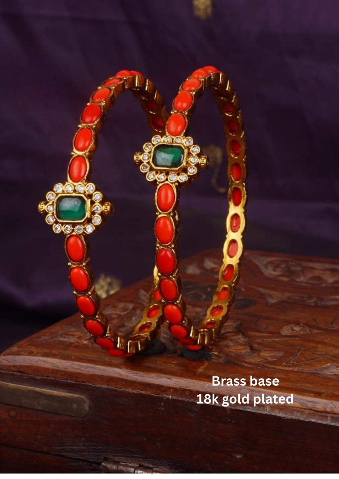 Kundan Matt Bangles ( set of 2 ) c106020