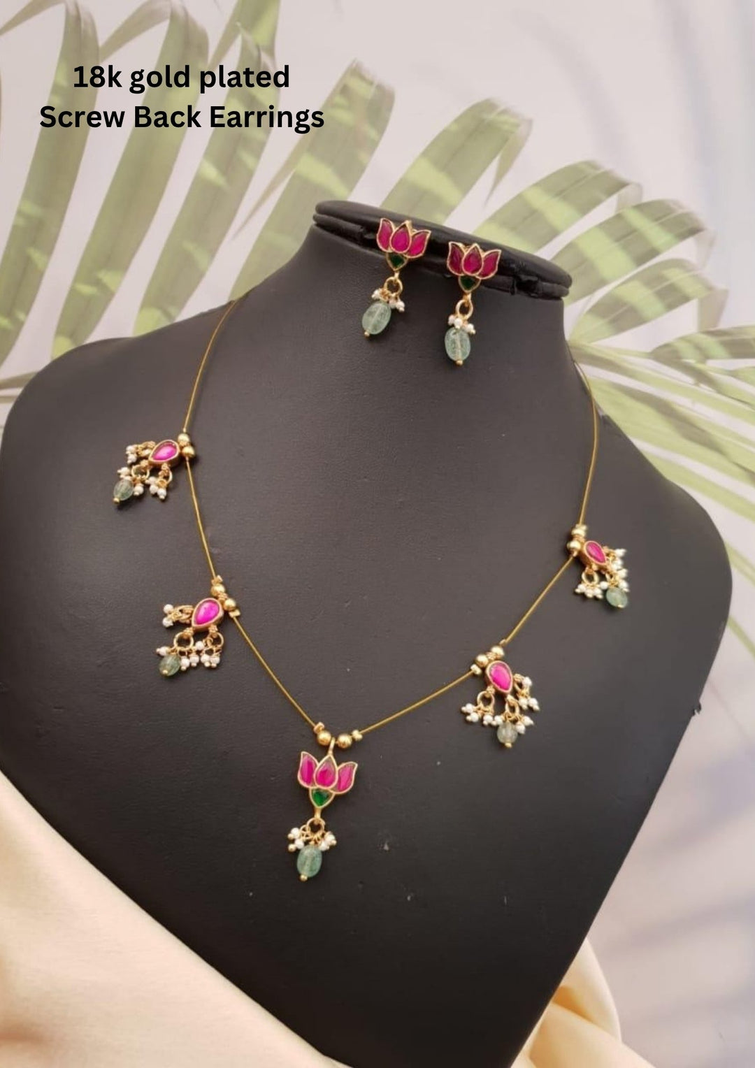 Kundan Necklace with Earrings g10720