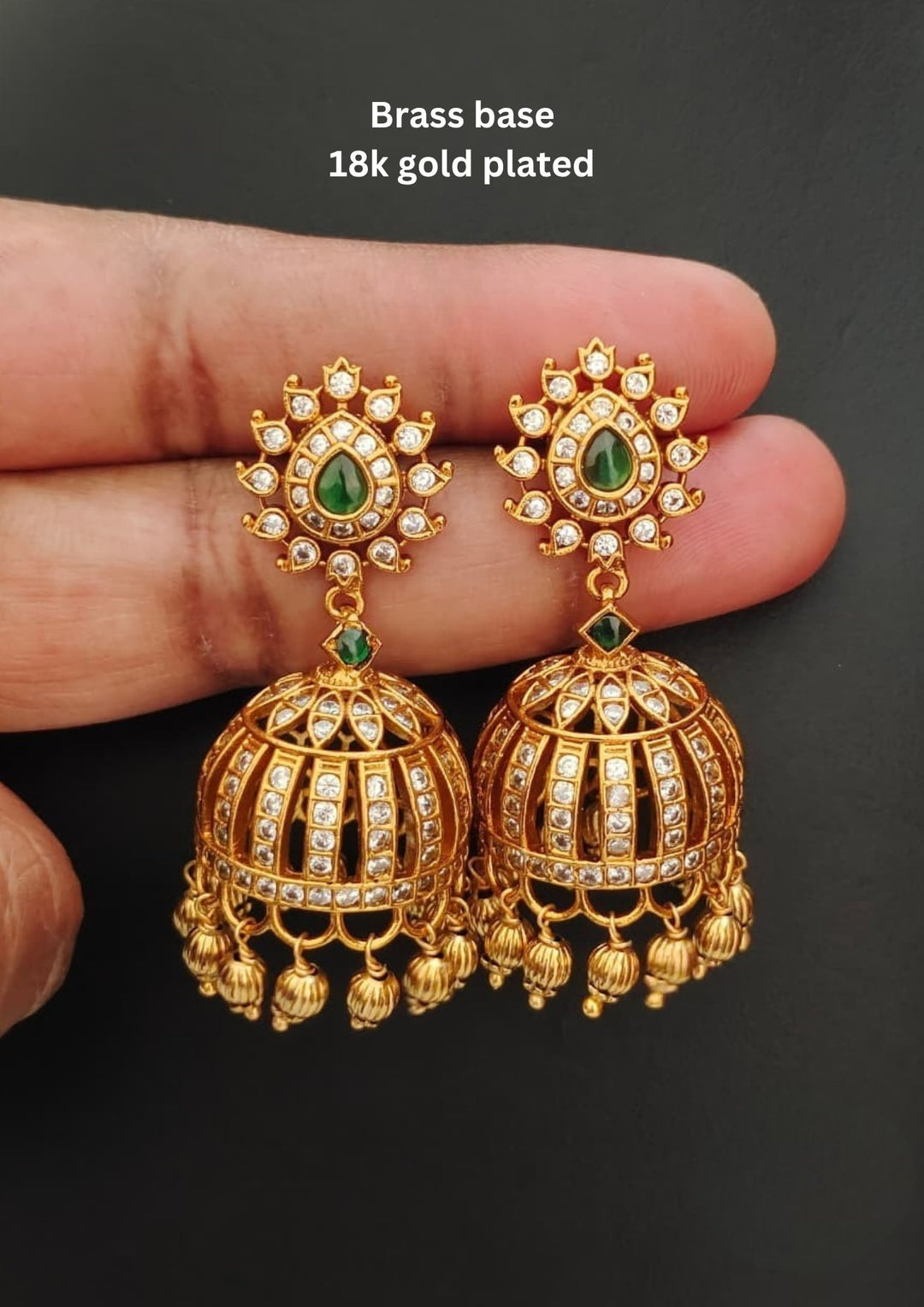 Kundan Jhumkas s80075