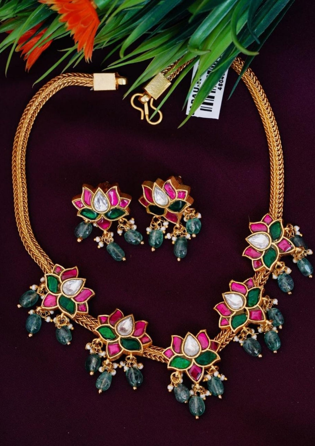 Jadau Kundan Necklace with Earrings yle600
