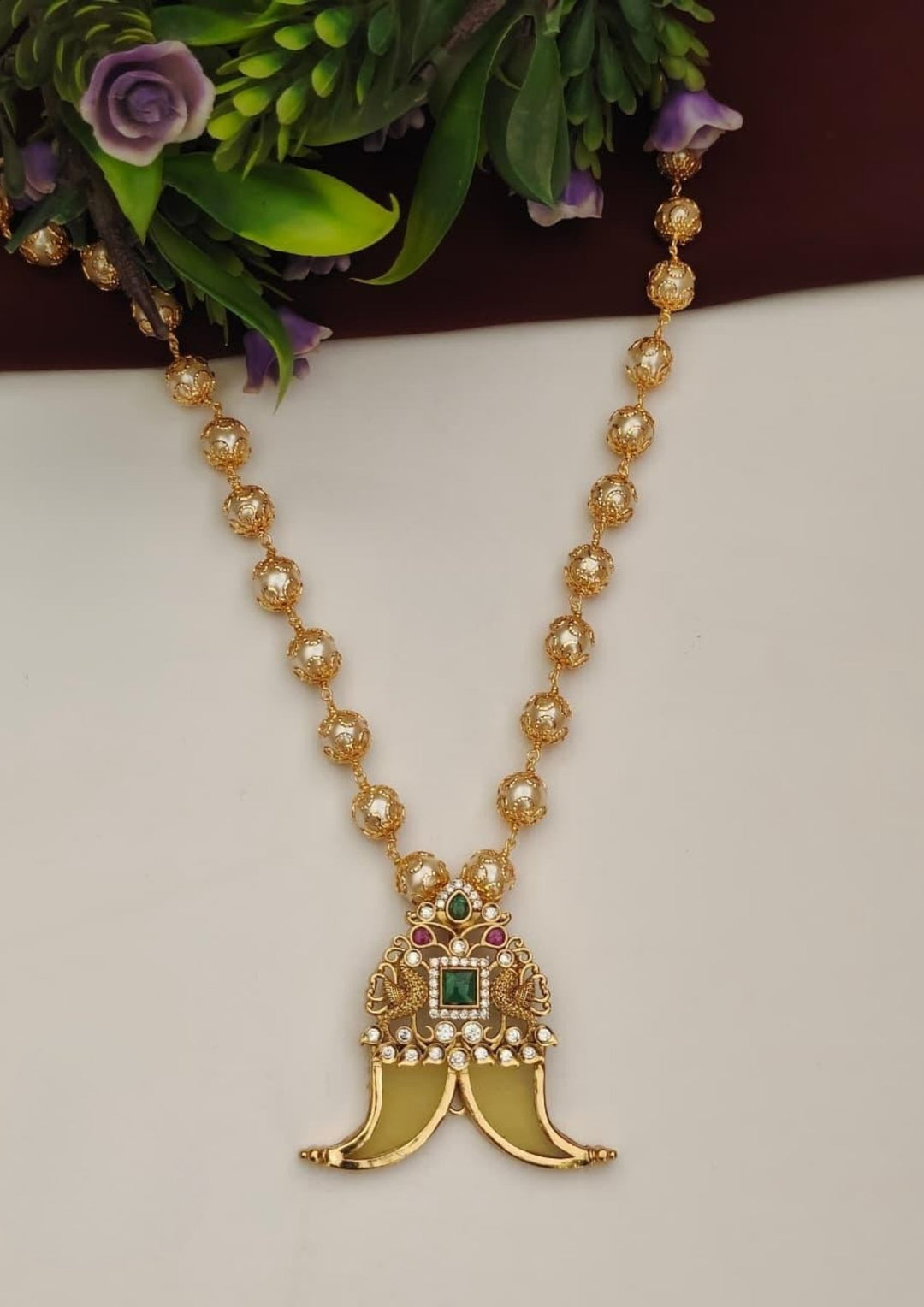 Kundan & Beads Necklace s140501