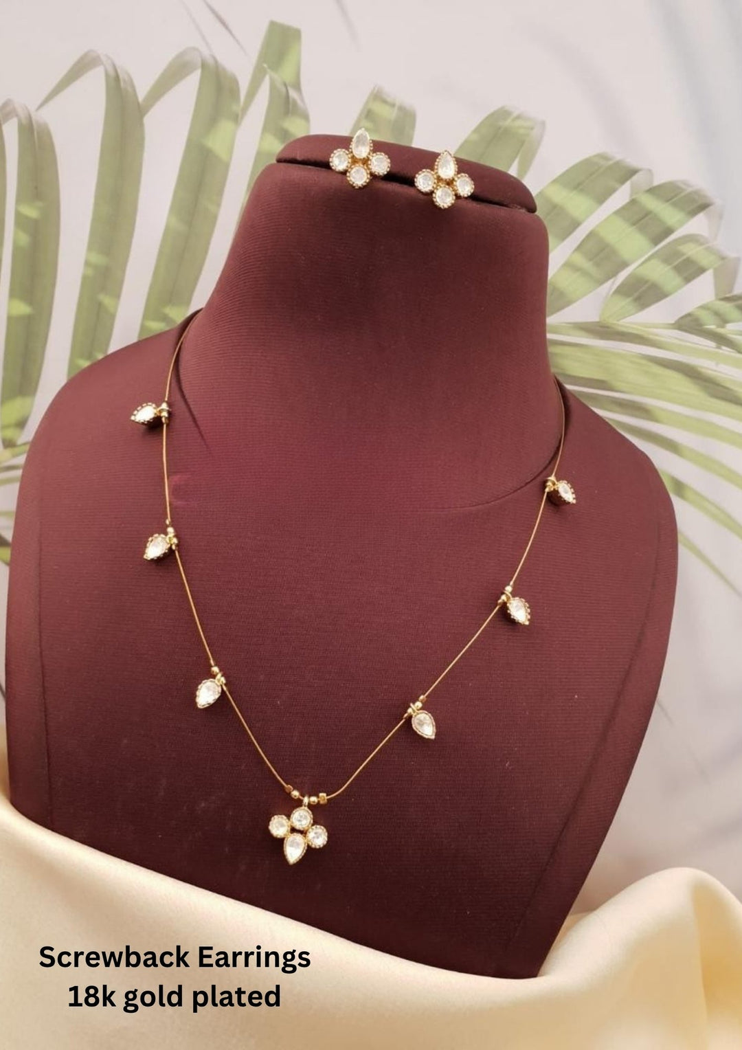 Kundan Necklace with Earrings g10920