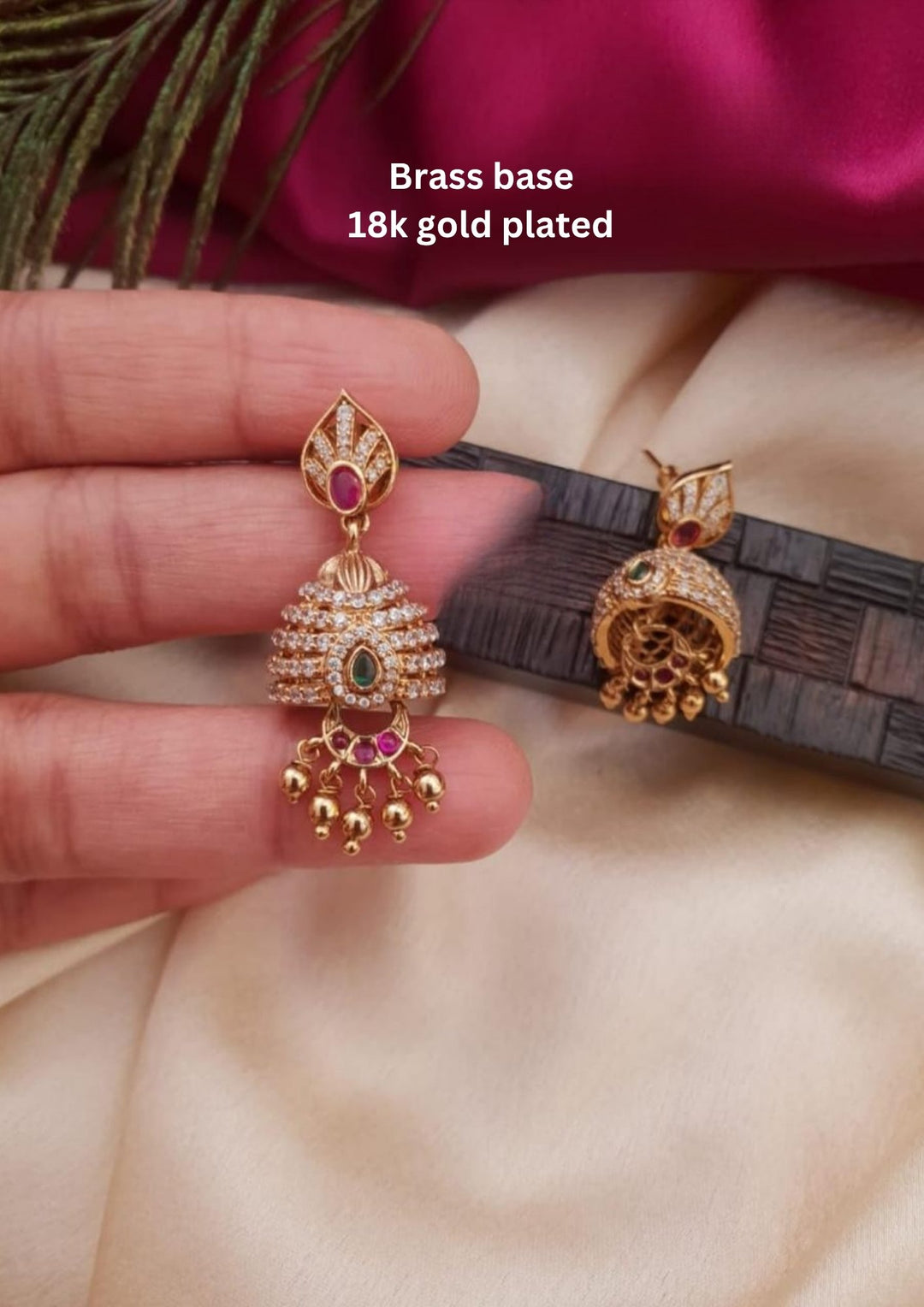 Kundan Jhumkas g10450