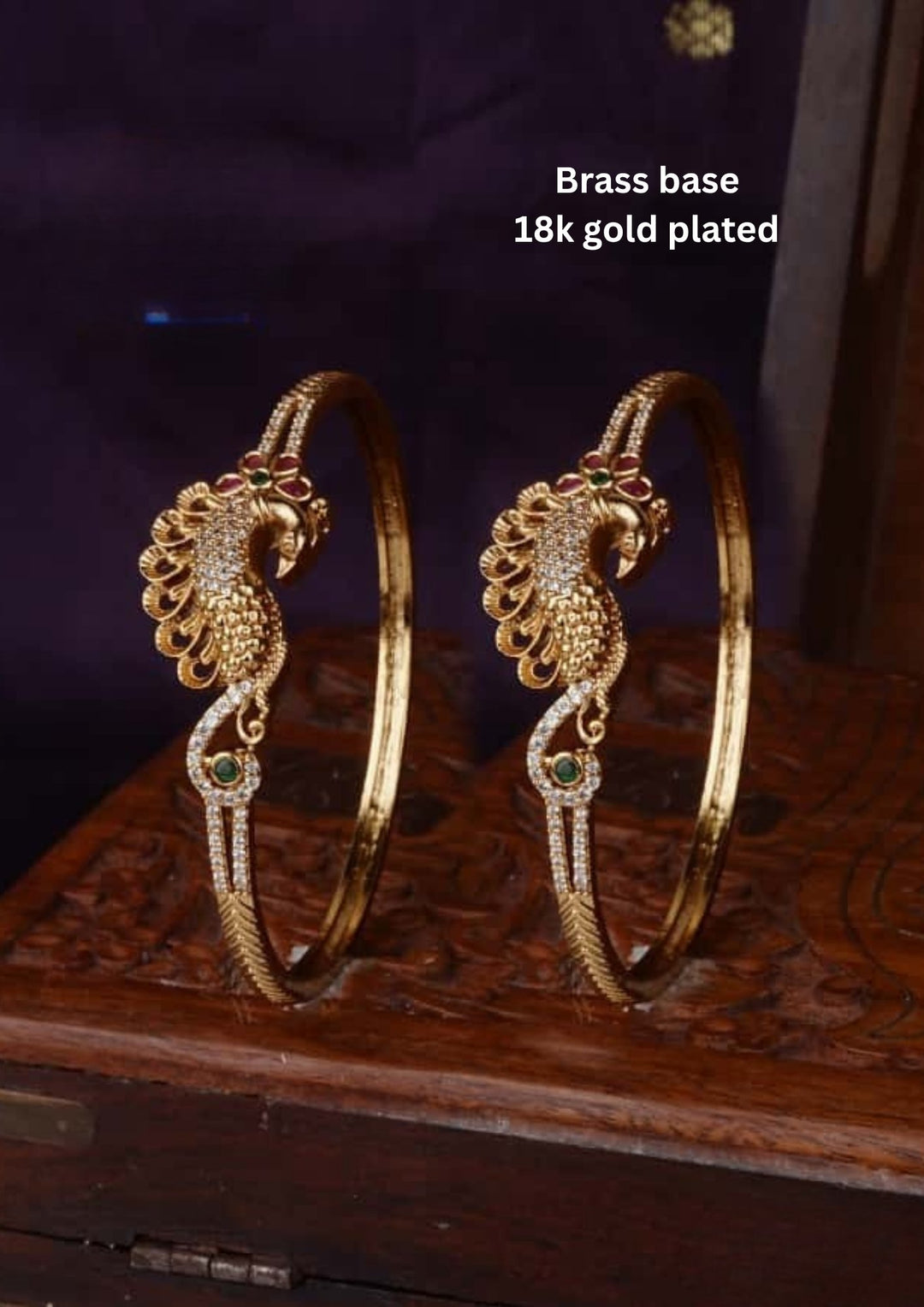 Kundan Matt Bangles ( set of 2 ) c104020