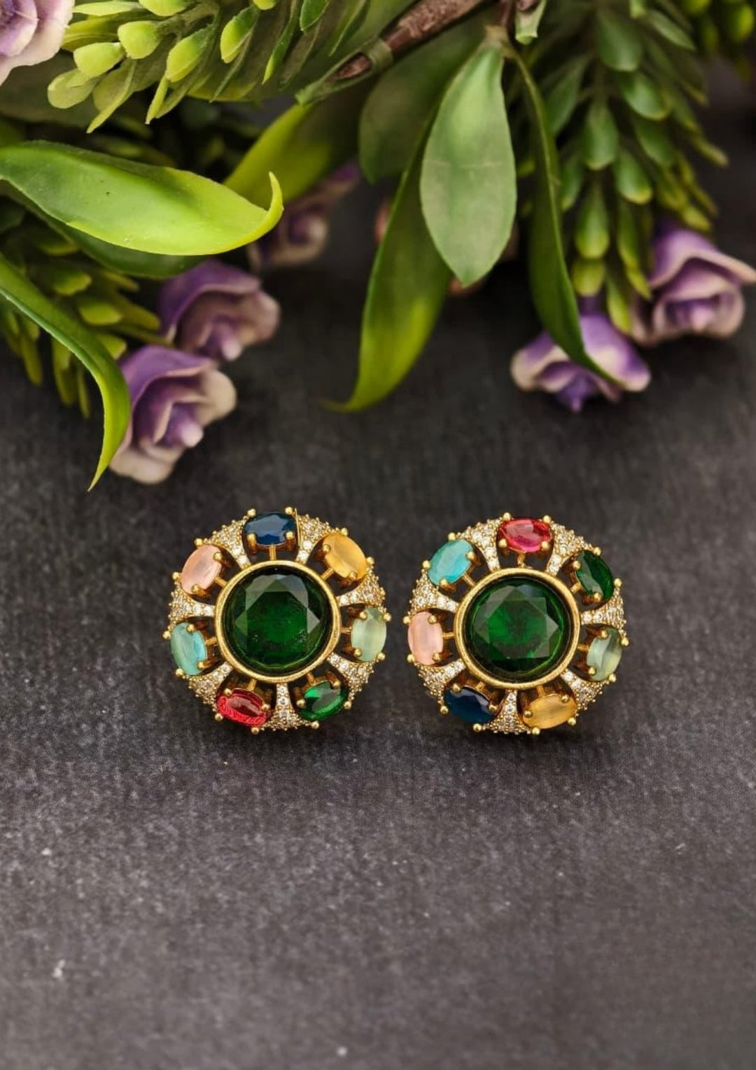 Kundan Studs s80075