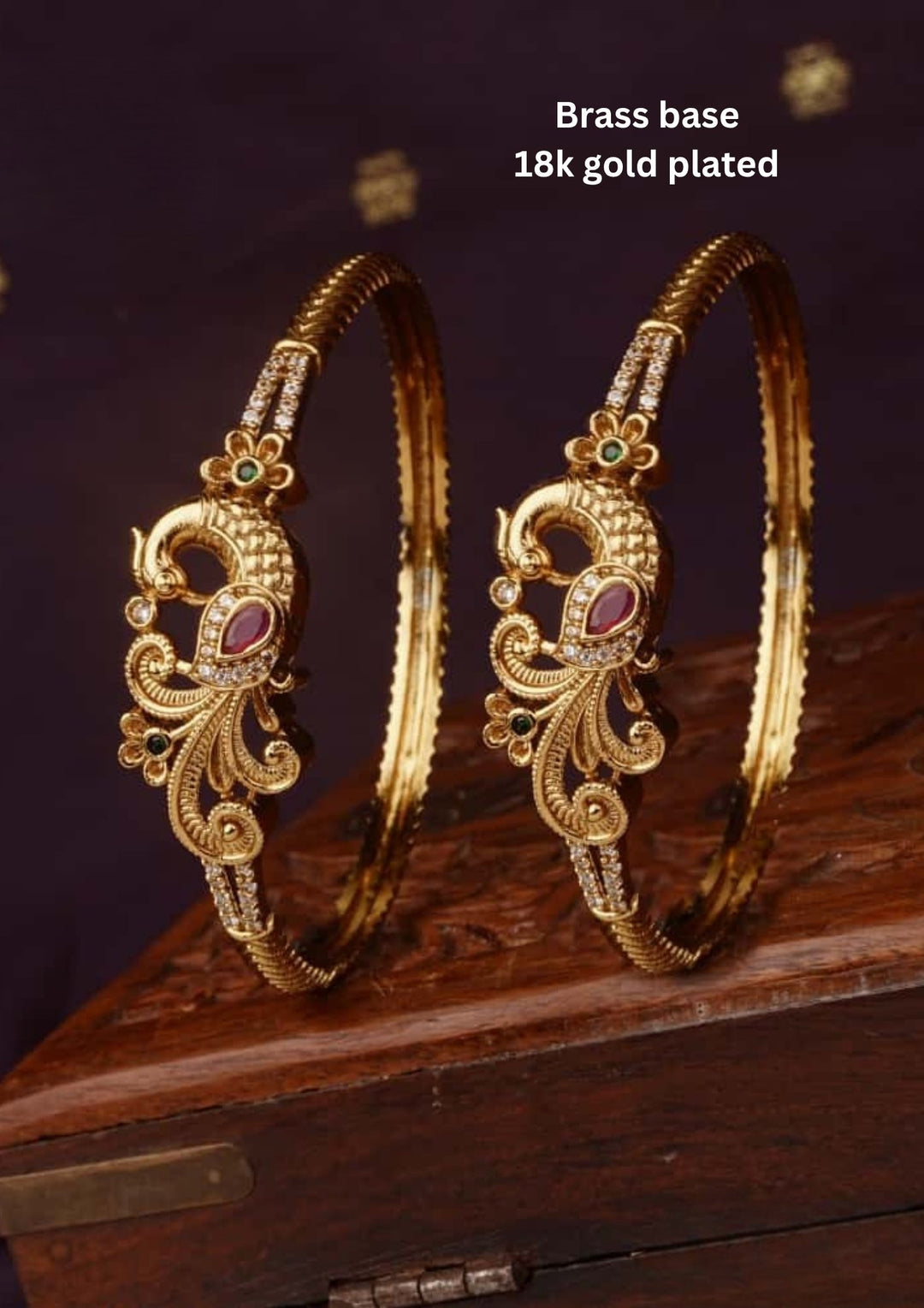 Kundan Matt Bangles ( set of 2 ) c103520