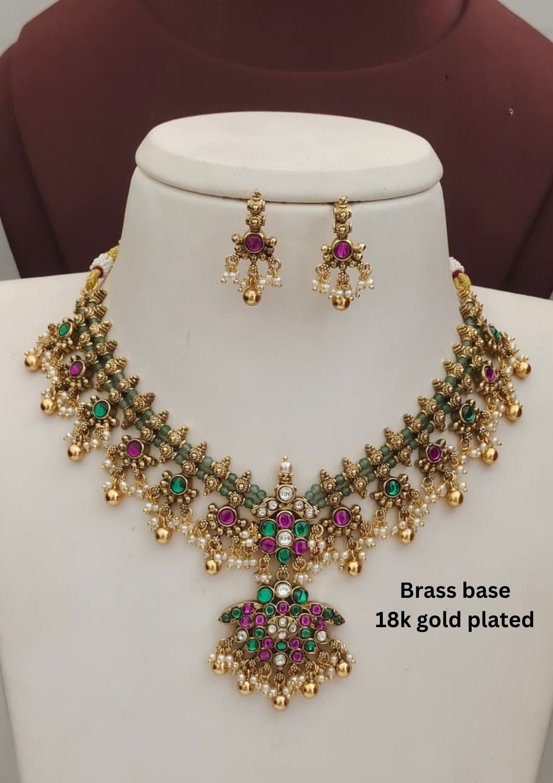 Kundan Necklace with Earrings s360023