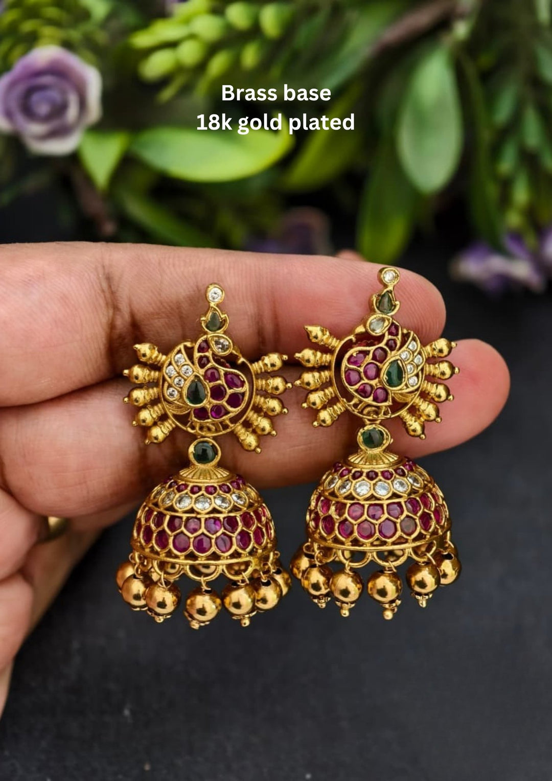 Kundan Jhumkas s99007