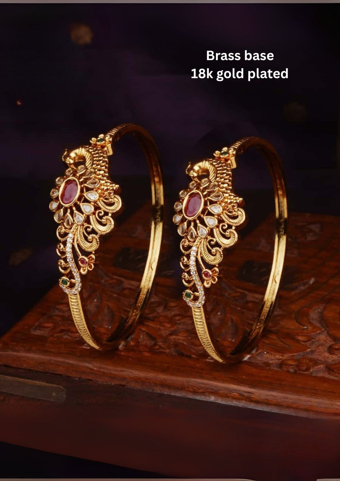 Kundan Matt Bangles ( set of 2 ) c104020