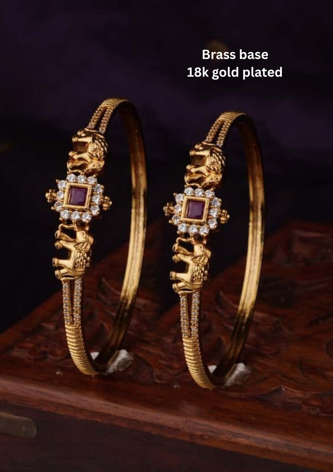 Kundan Matt Bangles ( set of 2 ) c103520