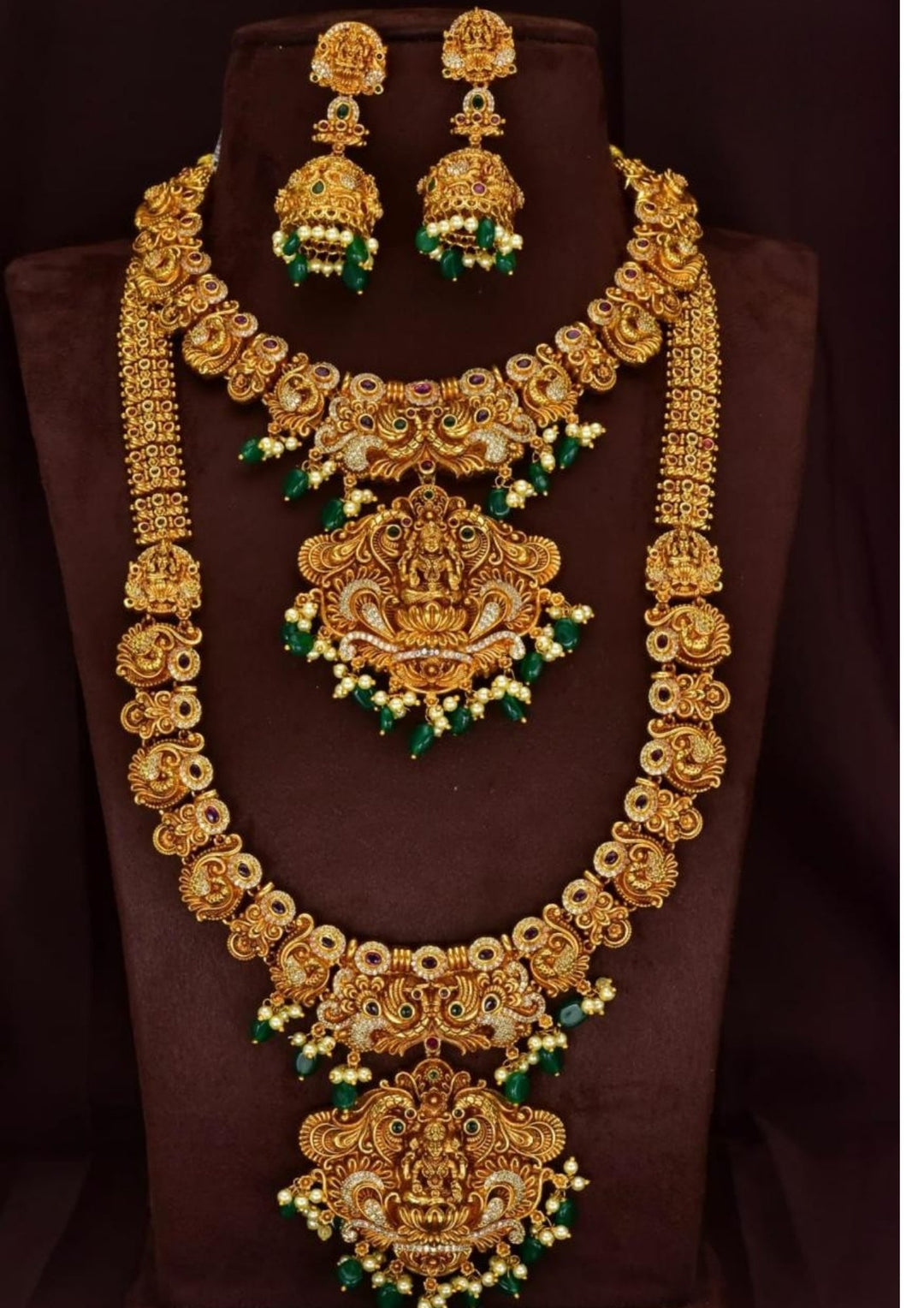 Nakshi Temple Necklace with Earrings yle1525