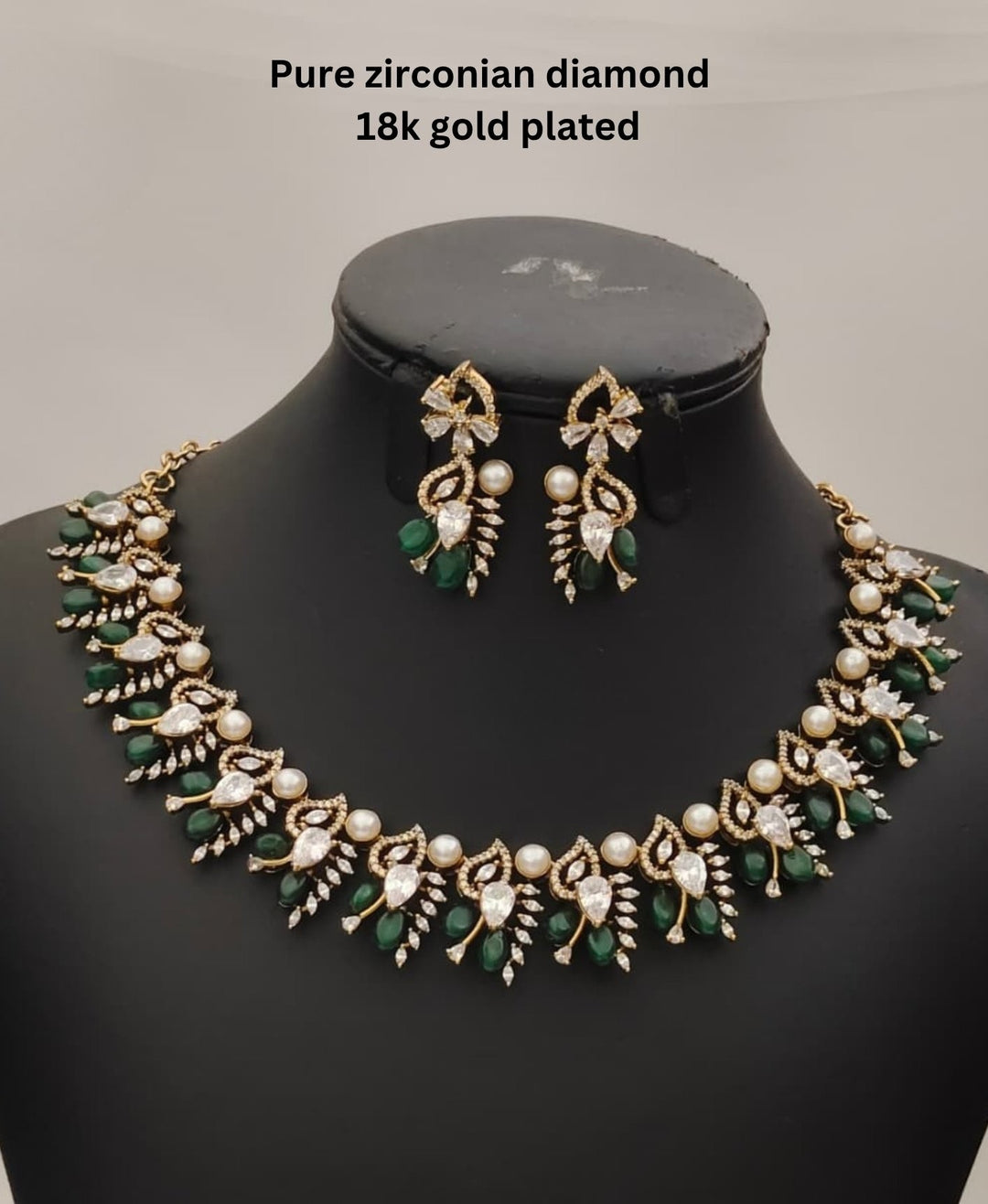 Pure Zirconian Diamond Necklace With Earrings s270032