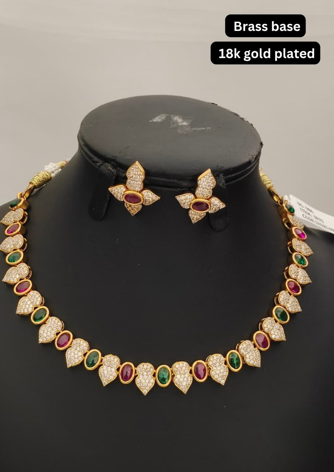 Kundan Necklace with Earrings s150011