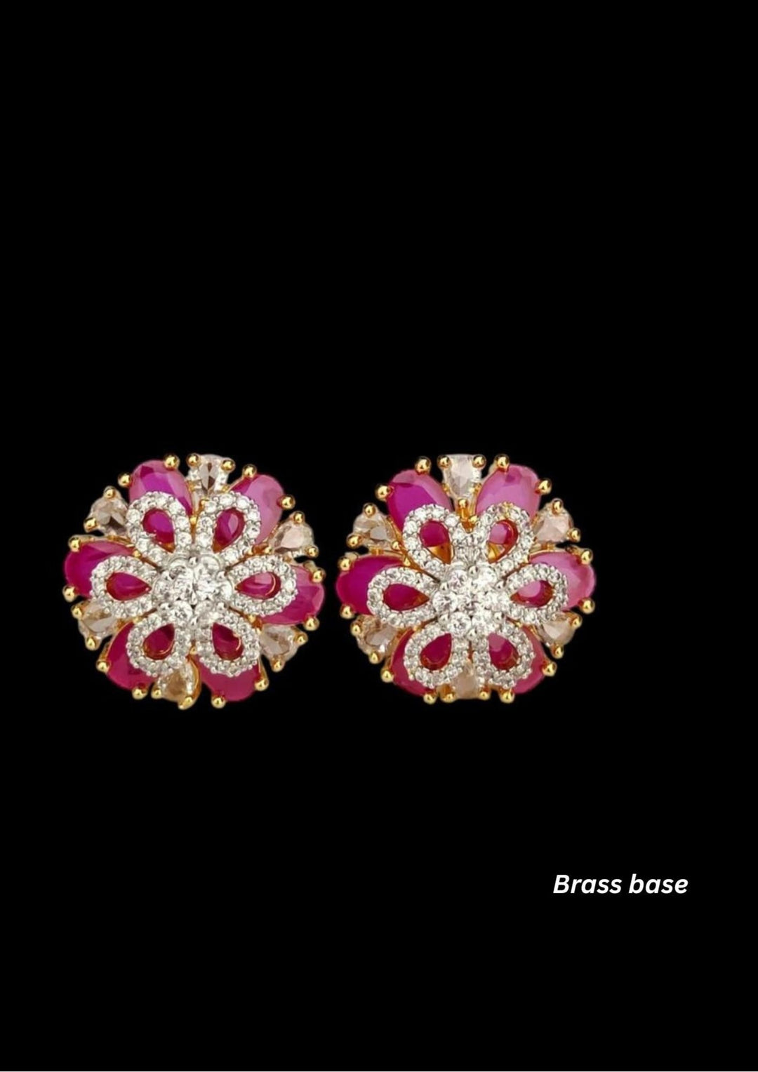 Kundan Brass Base  Earings s70005