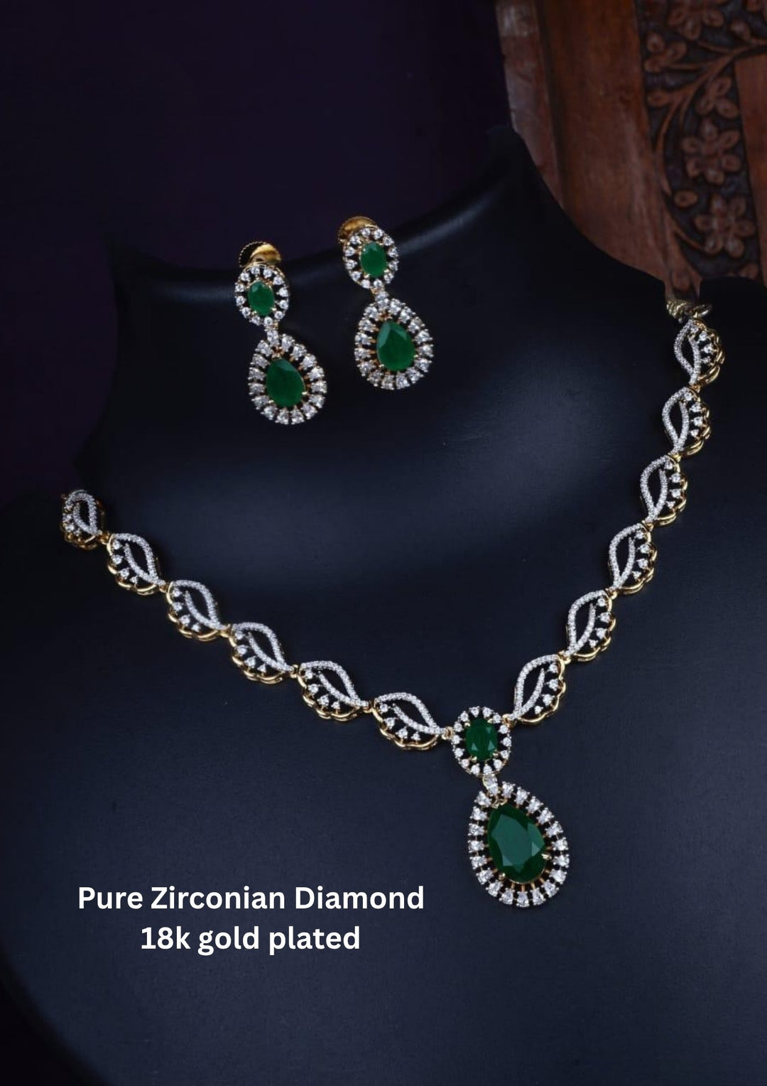 Pure Zirconian Diamond Necklace with Earrings c1012020