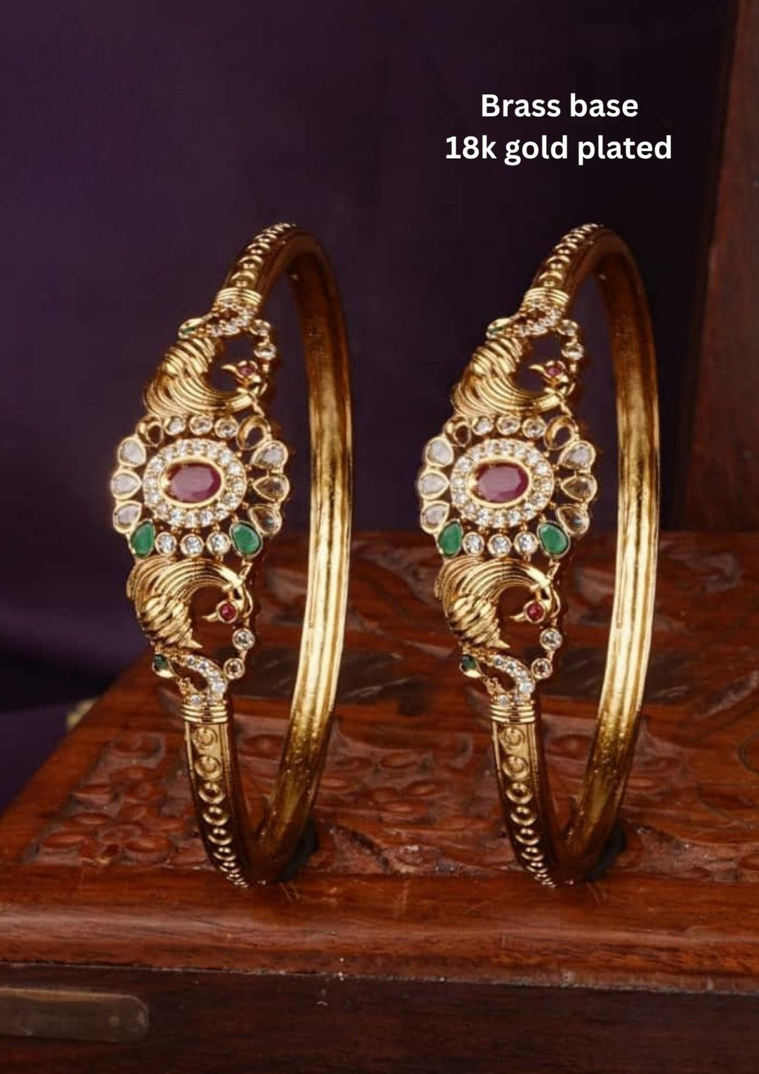 Kundan Matt Bangles ( set of 2 ) c104020