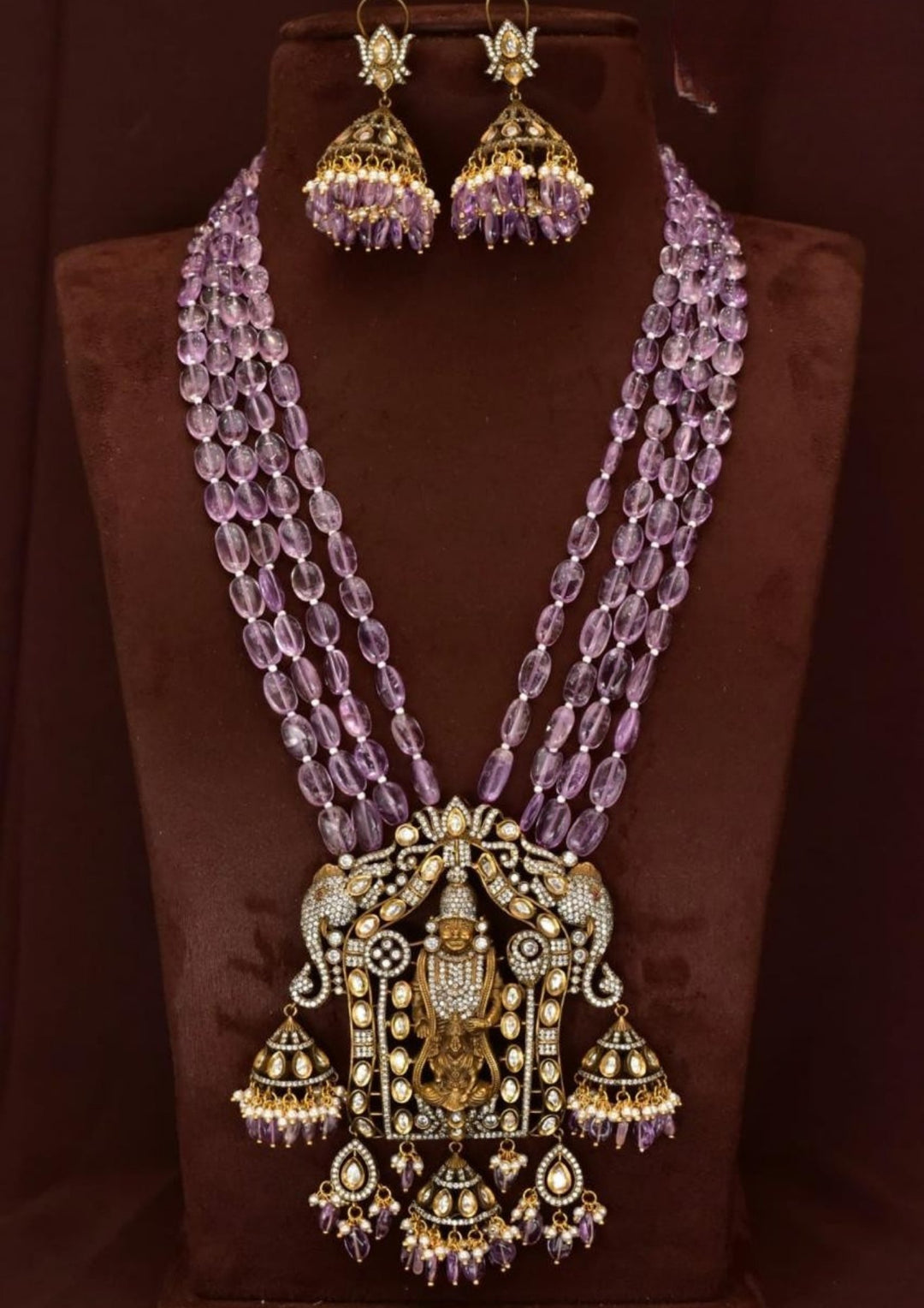 Victorian Temple Beads Necklace with Earrings yle1400