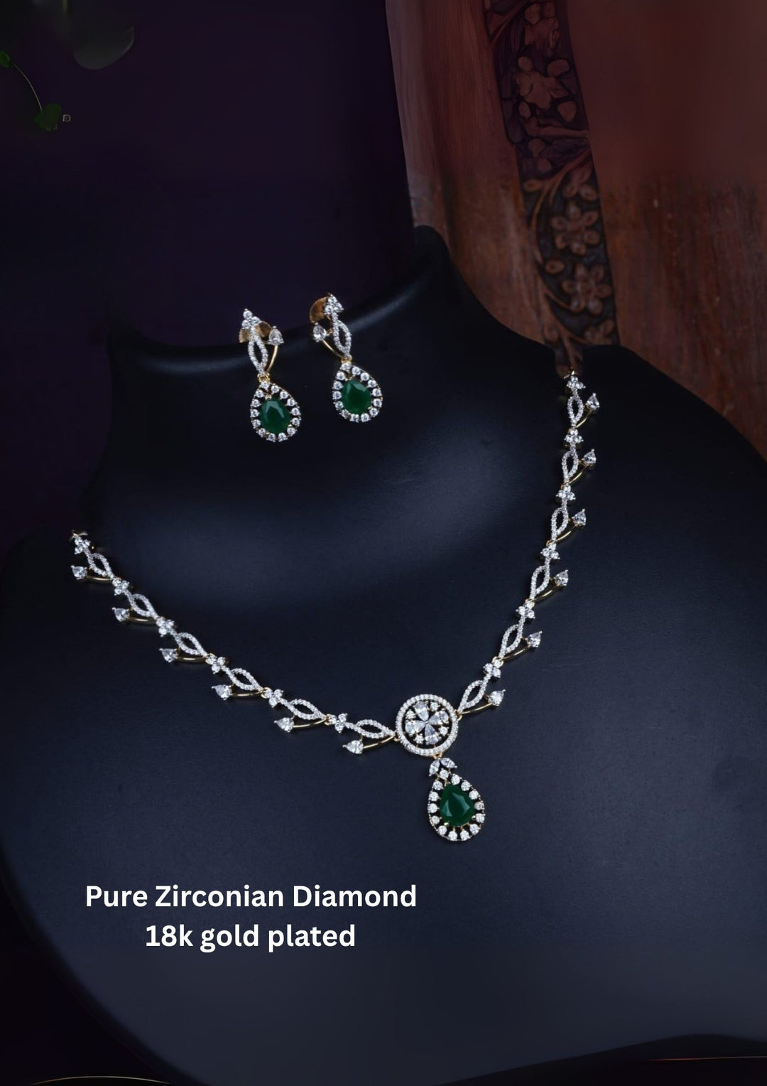 Pure Zirconian Diamond Necklace with Earrings c1010020