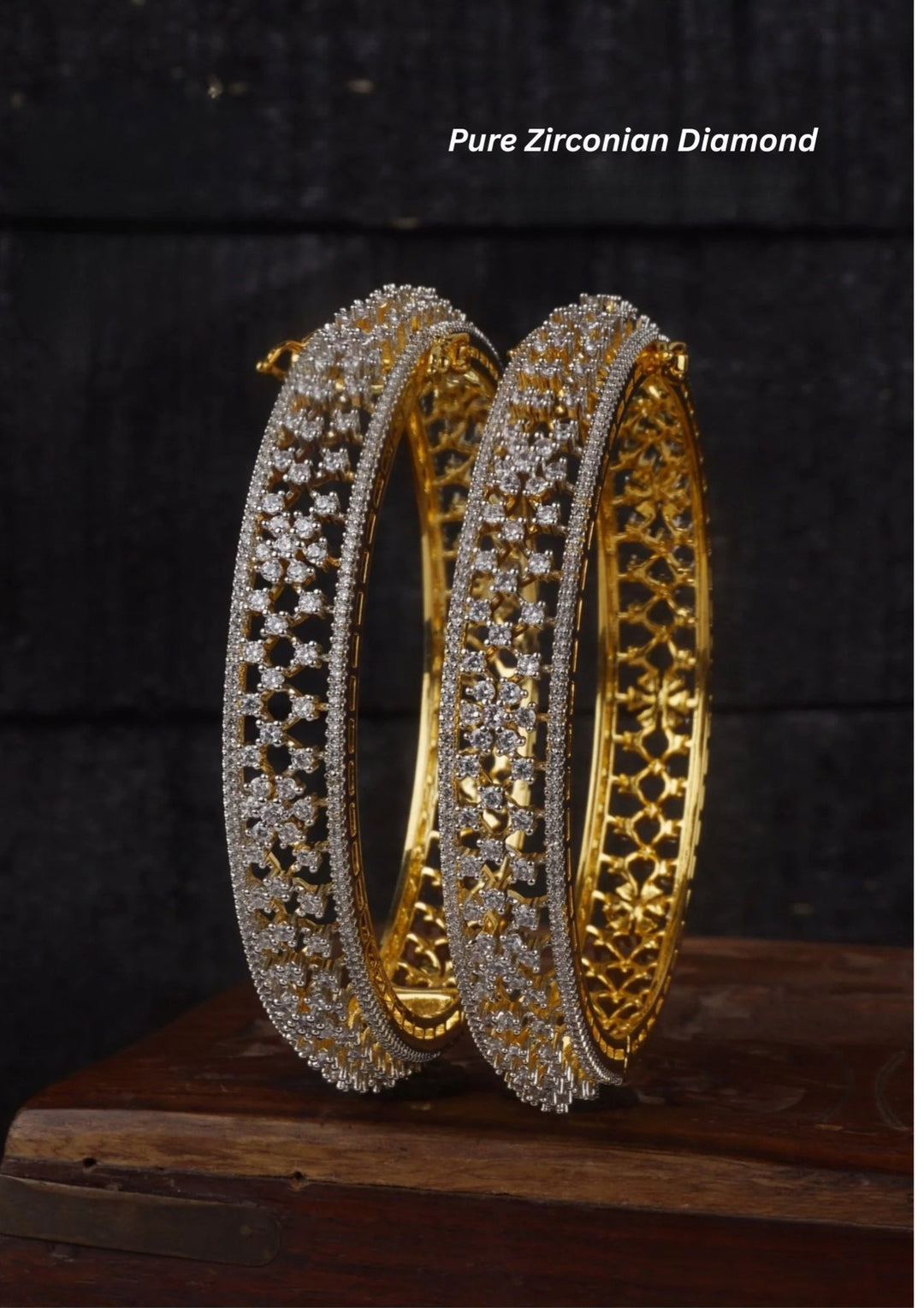 Pure Zirconian Diamond Openable bangles (Set of 2) c1012020