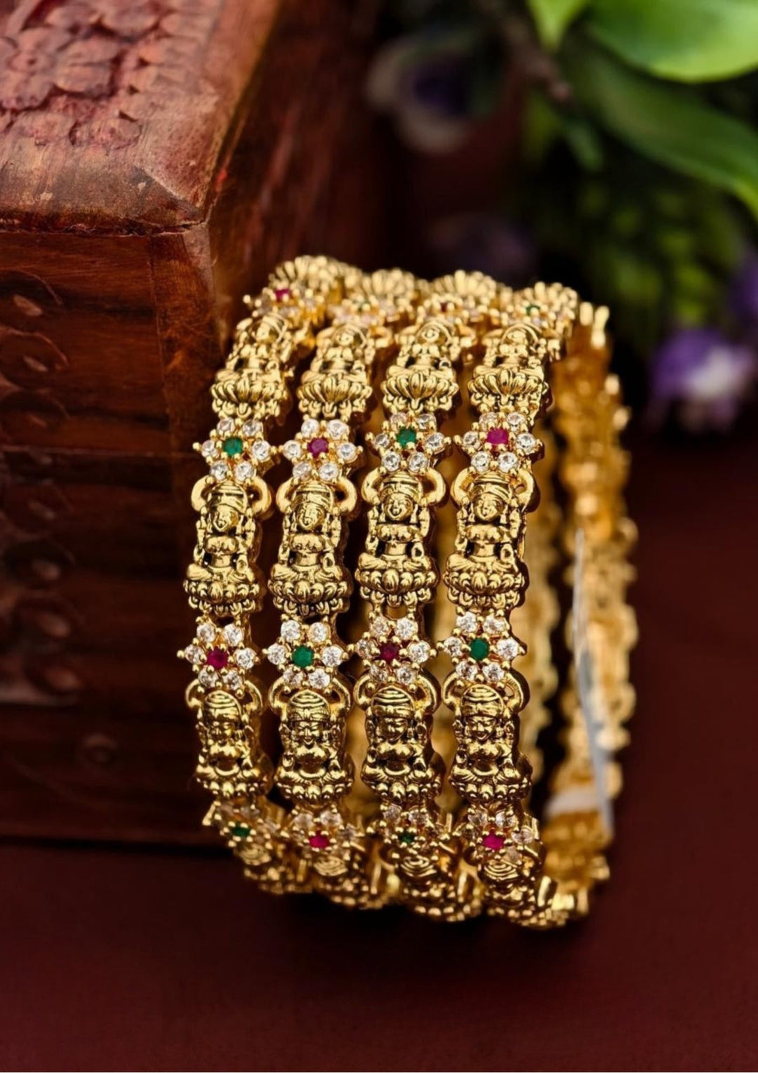 Kundan Temple  Bangles s 120058 (set of 4 )