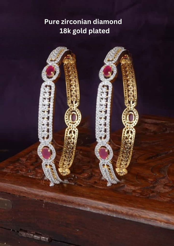 Pure Zirconian Diamond Bangles (set of 2) c107020