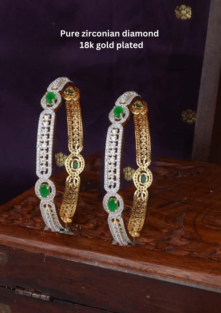 Pure Zirconian Diamond Bangles (set of 2) c107020